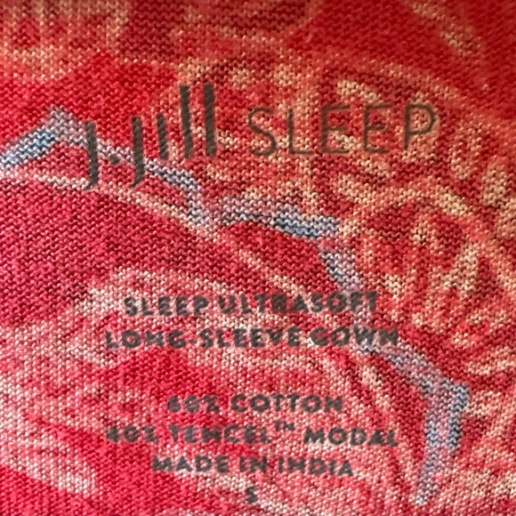 J Jill sleep Loose Fit nightgown/dress Cotton Blend -made in India Oversized - Picture 3 of 7